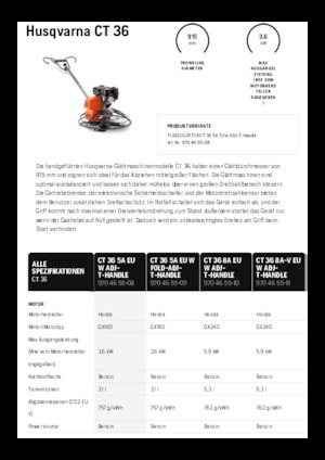 Șlefuitoare de beton Husqvarna CT 36