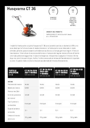 Șlefuitoare de beton Husqvarna CT 36