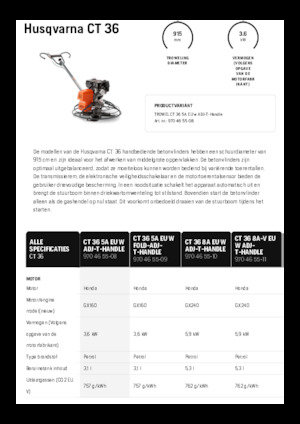 Șlefuitoare de beton Husqvarna CT 36