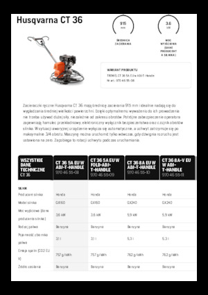 Șlefuitoare de beton Husqvarna CT 36