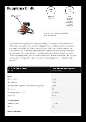 Șlefuitoare de beton Husqvarna CT 48