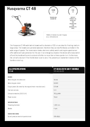 Șlefuitoare de beton Husqvarna CT 48
