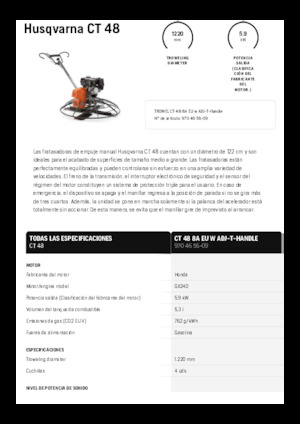 Șlefuitoare de beton Husqvarna CT 48
