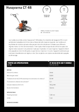 Șlefuitoare de beton Husqvarna CT 48