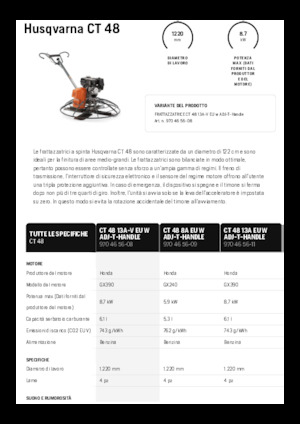 Șlefuitoare de beton Husqvarna CT 48