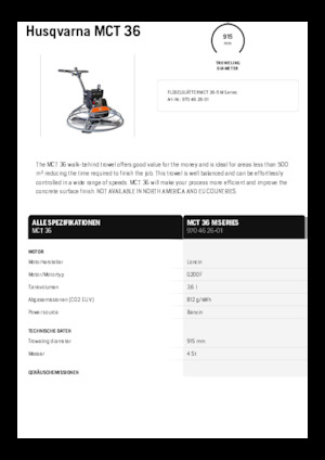 Șlefuitoare de beton Husqvarna MCT 36