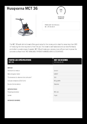 Șlefuitoare de beton Husqvarna MCT 36