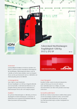 Stackere (transpaleți) mobile Linde D12S