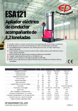 Stackere (transpaleți) mobile EP ESA121