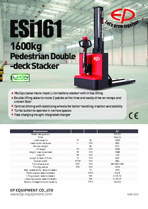 Stackere (transpaleți) mobile EP ESi161