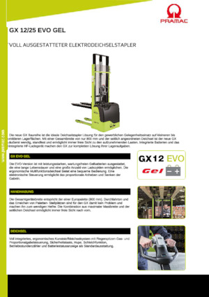 Stackere (transpaleți) mobile PRAMAC Lifter GX 12/25 Evo Gel