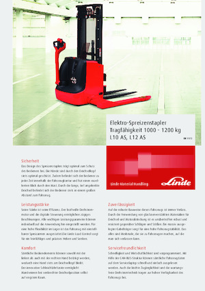 Stackere (transpaleți) mobile Linde L12AS Triplex 120x50