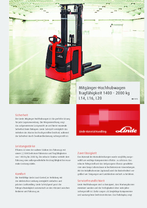 Stackere (transpaleți) mobile Linde L20 Triplex 
