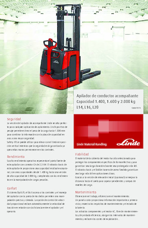 Stackere (transpaleți) mobile Linde L20 Triplex 