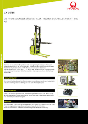 Stackere (transpaleți) mobile PRAMAC Lifter LX 16/16
