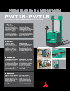 Stackere (transpaleți) mobile Mitsubishi PWT15