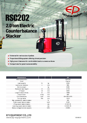 Stackere (transpaleți) mobile EP RCS202