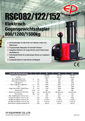 Stackere (transpaleți) mobile EP RSC122