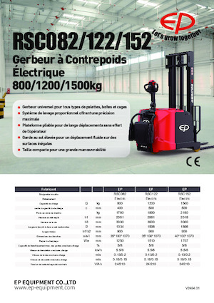 Stackere (transpaleți) mobile EP RSC122