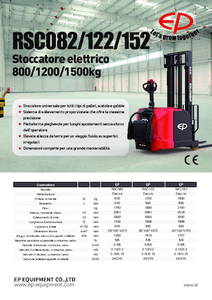 Stackere (transpaleți) mobile EP RSC122