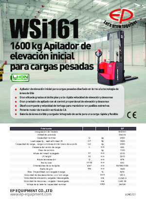 Stackere (transpaleți) mobile EP WSi161