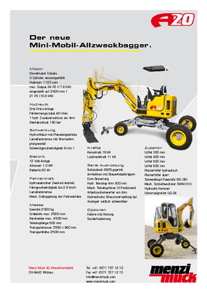 Excavatoare mobile Menzi A20