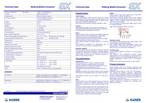 Excavatoare mobile Kaiser S X