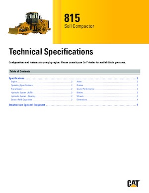 Compactoare de deșeuri Caterpillar 815
