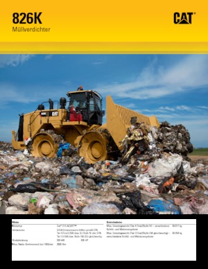 Compactoare de deșeuri Caterpillar 826K