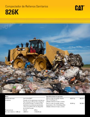 Compactoare de deșeuri Caterpillar 826K