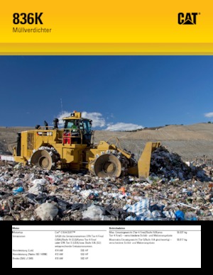 Compactoare de deșeuri Caterpillar 836K