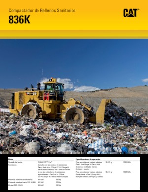 Compactoare de deșeuri Caterpillar 836K