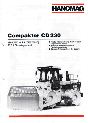 Compactoare de deșeuri Hanomag CD 230