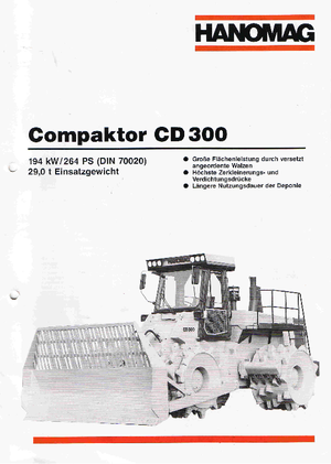 Compactoare de deșeuri Hanomag CD 300
