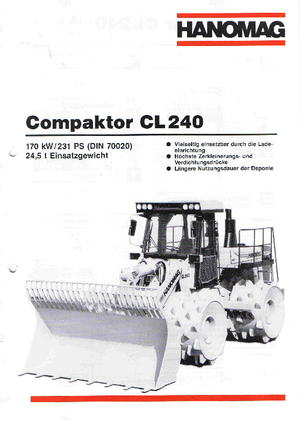 Compactoare de deșeuri Hanomag CL 240