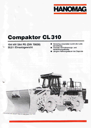 Compactoare de deșeuri Hanomag CL 310