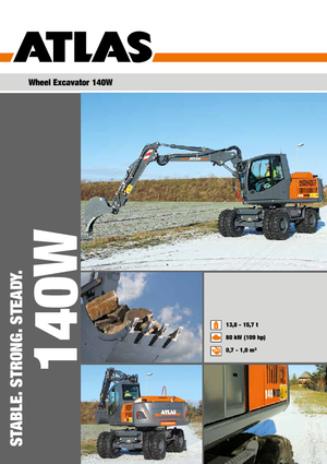 Excavatoare pe roți Atlas 140 W