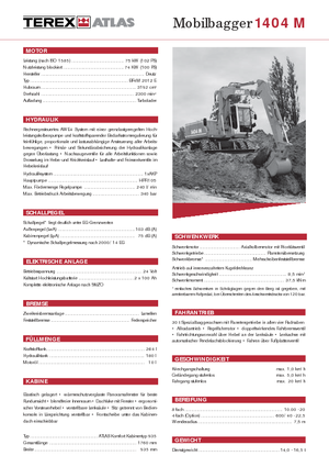 Excavatoare pe roți Atlas 1404 M