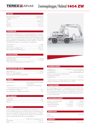 Excavatoare pe roți Atlas 1404 ZW