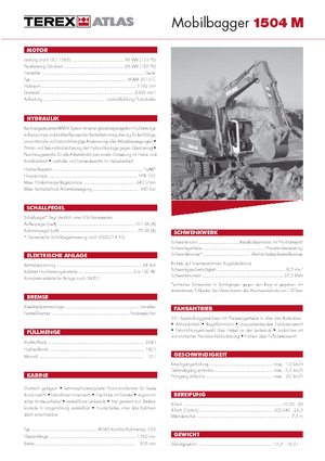 Excavatoare pe roți Atlas 1504 M