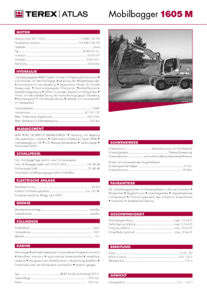 Excavatoare pe roți Atlas 1605 M