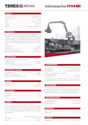 Excavatoare pe roți Atlas 1704 MI