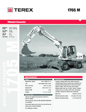 Excavatoare pe roți Terex 1705M