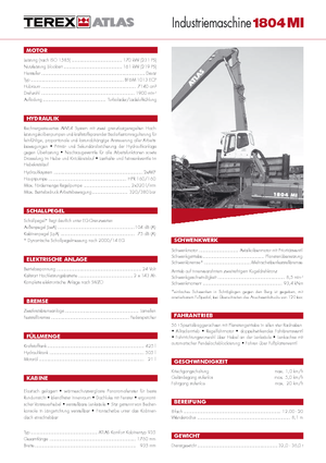 Excavatoare pe roți Atlas 1804 MI