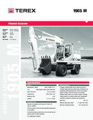 Excavatoare pe roți Terex 1905M