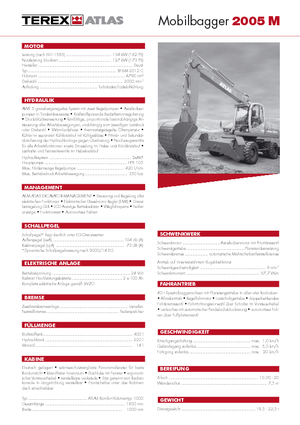 Excavatoare pe roți Atlas 2005 M