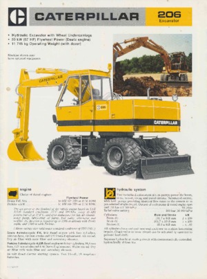 Excavatoare pe roți Caterpillar 206