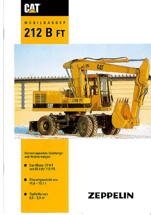 Excavatoare pe roți Caterpillar 212B