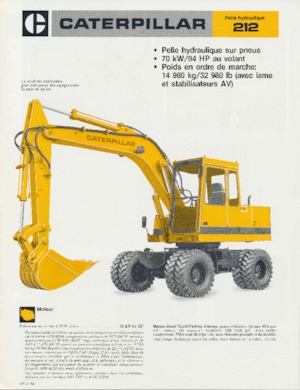 Excavatoare pe roți Caterpillar 212