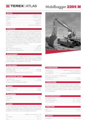 Excavatoare pe roți Atlas 2205 M